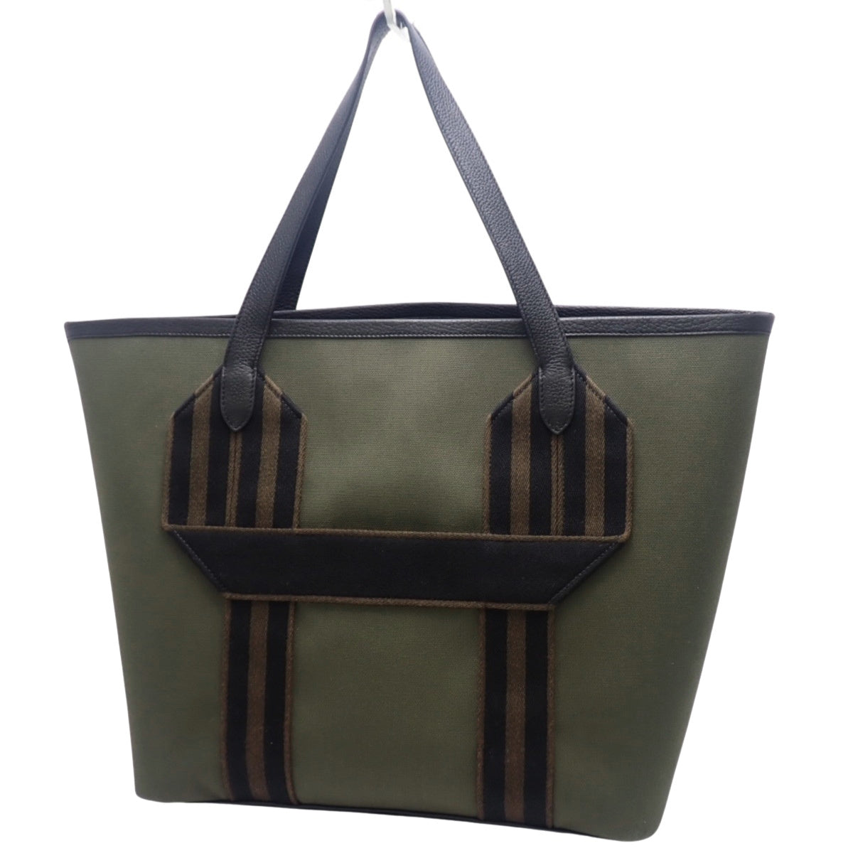 Pure Sangle, Toile Militaire, Trion, Vert Bronze/Black/Ebène, Silver Hardware, U-stamp.