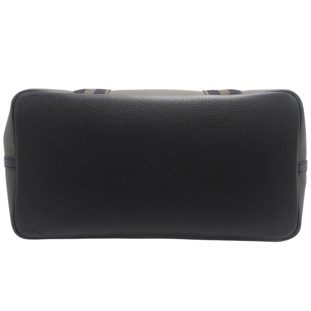 Pur Sangle Toile Militaire,Taurillon Vert Bronze/Black/Ebene,银色五金配件,U Stamp