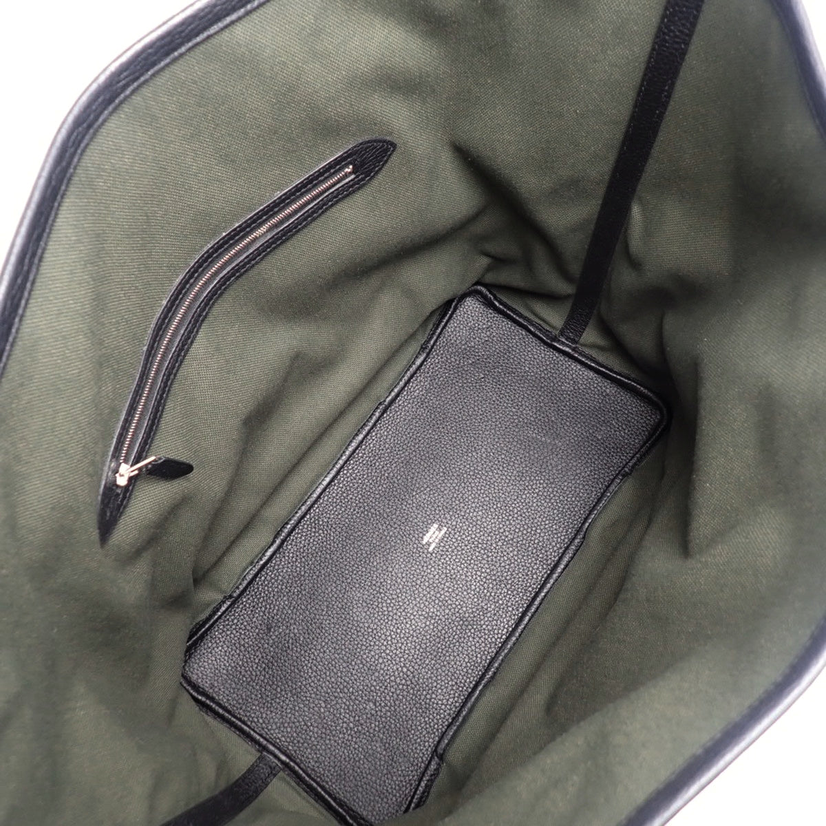 Pur Sangle Toile Militaire,Taurillon Vert Bronze/Black/Ebene,银色五金配件,U Stamp