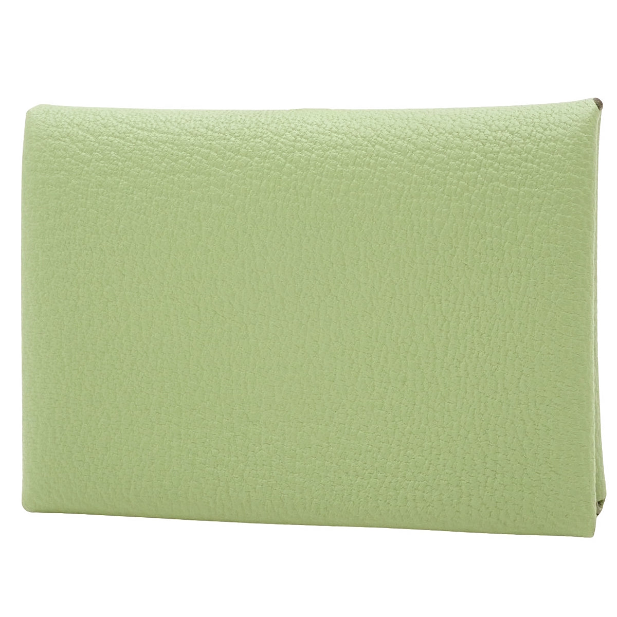 Calvi Duo, Chevremont leather, Vert Cricket color, silver hardware, W stamp.