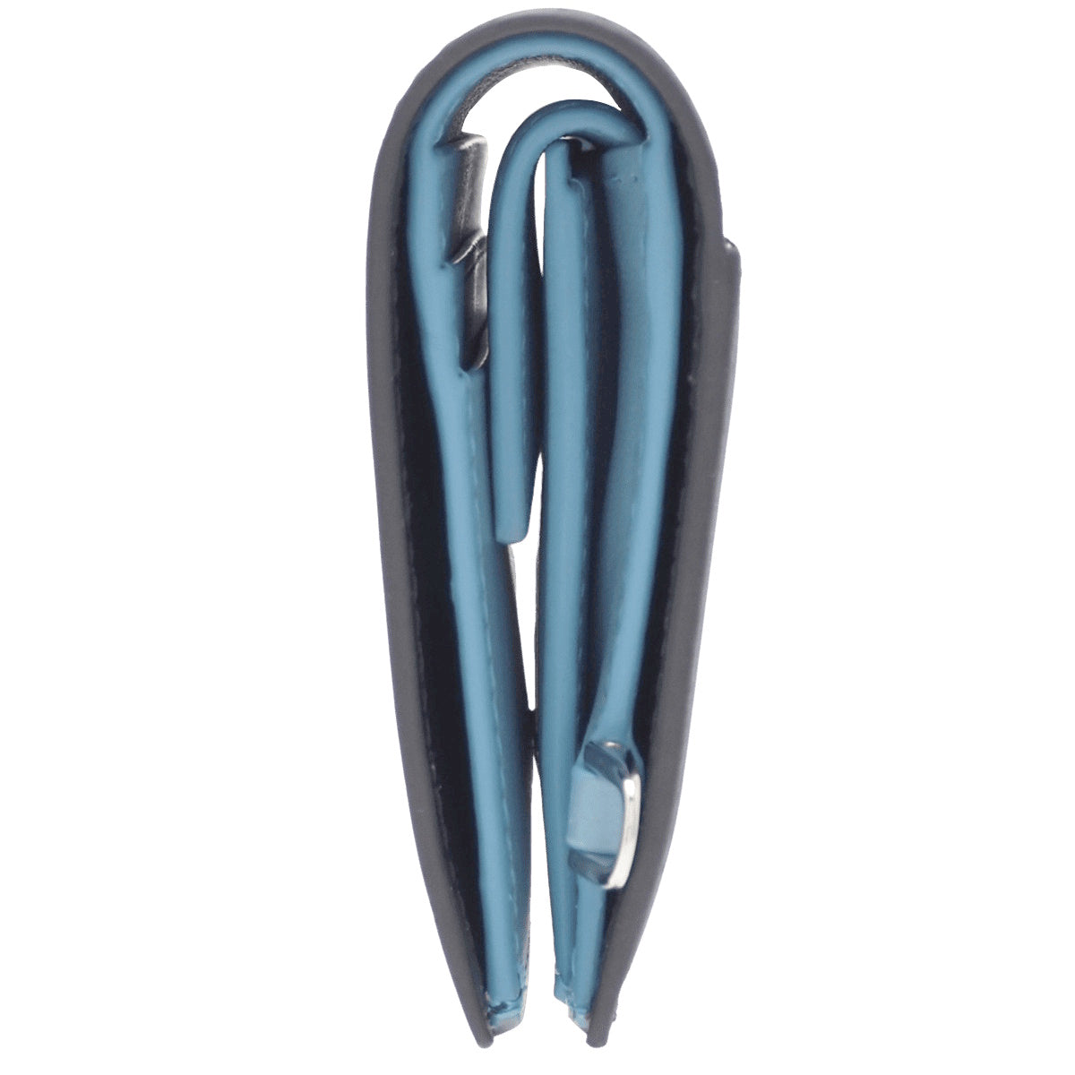 B.zero1 对折钱包 皮革 黑蓝