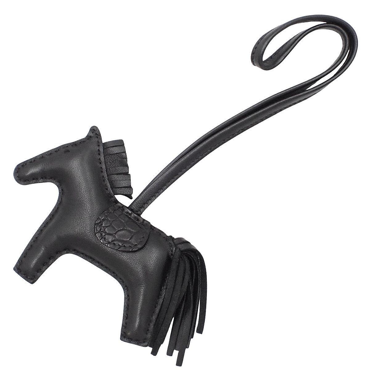 Rodeo Charm Touch PM Anjo Milo 鳄鱼哑光黑色 Z 印章