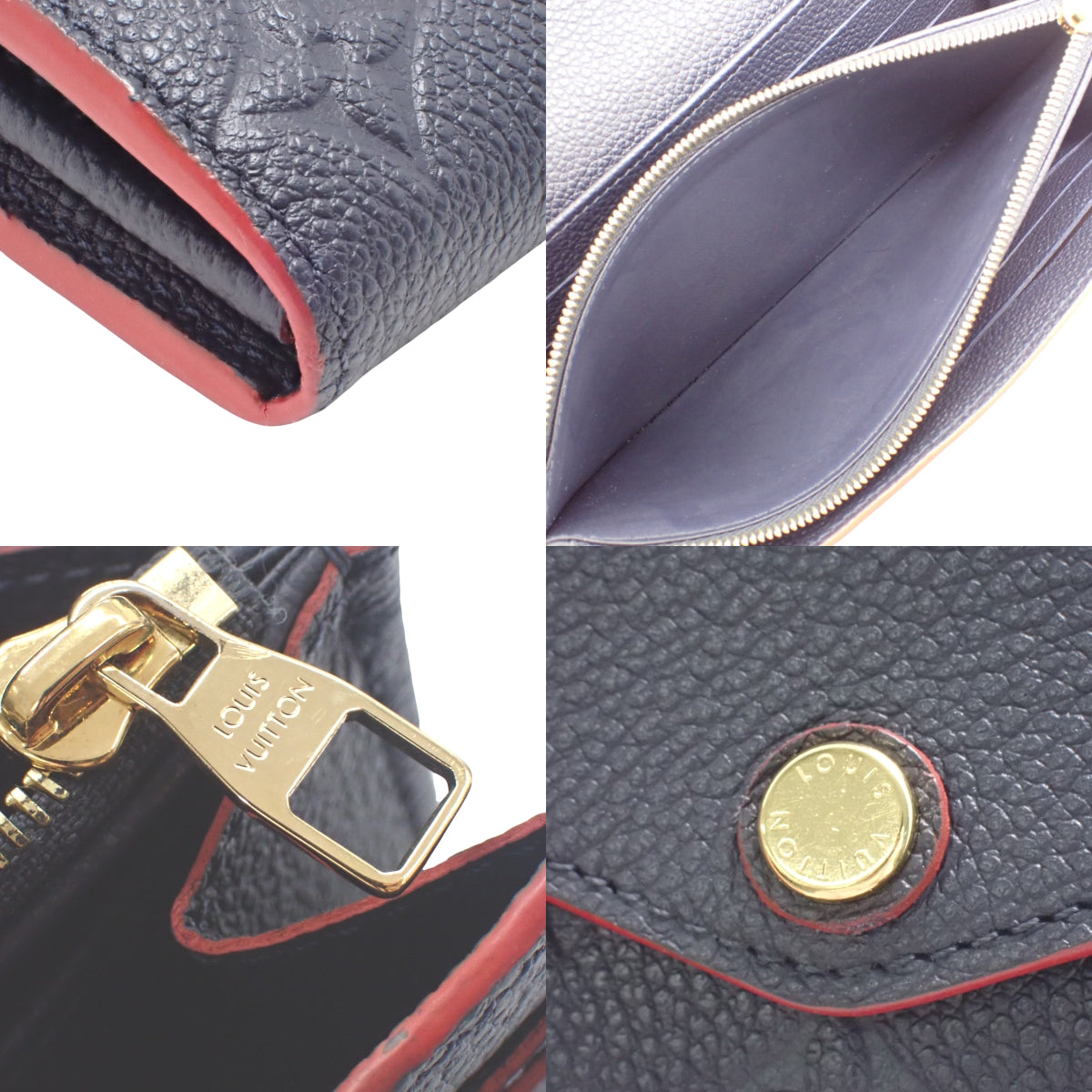 Monogram Empreinte Sarah Portefeuille Marine Rouge M62125