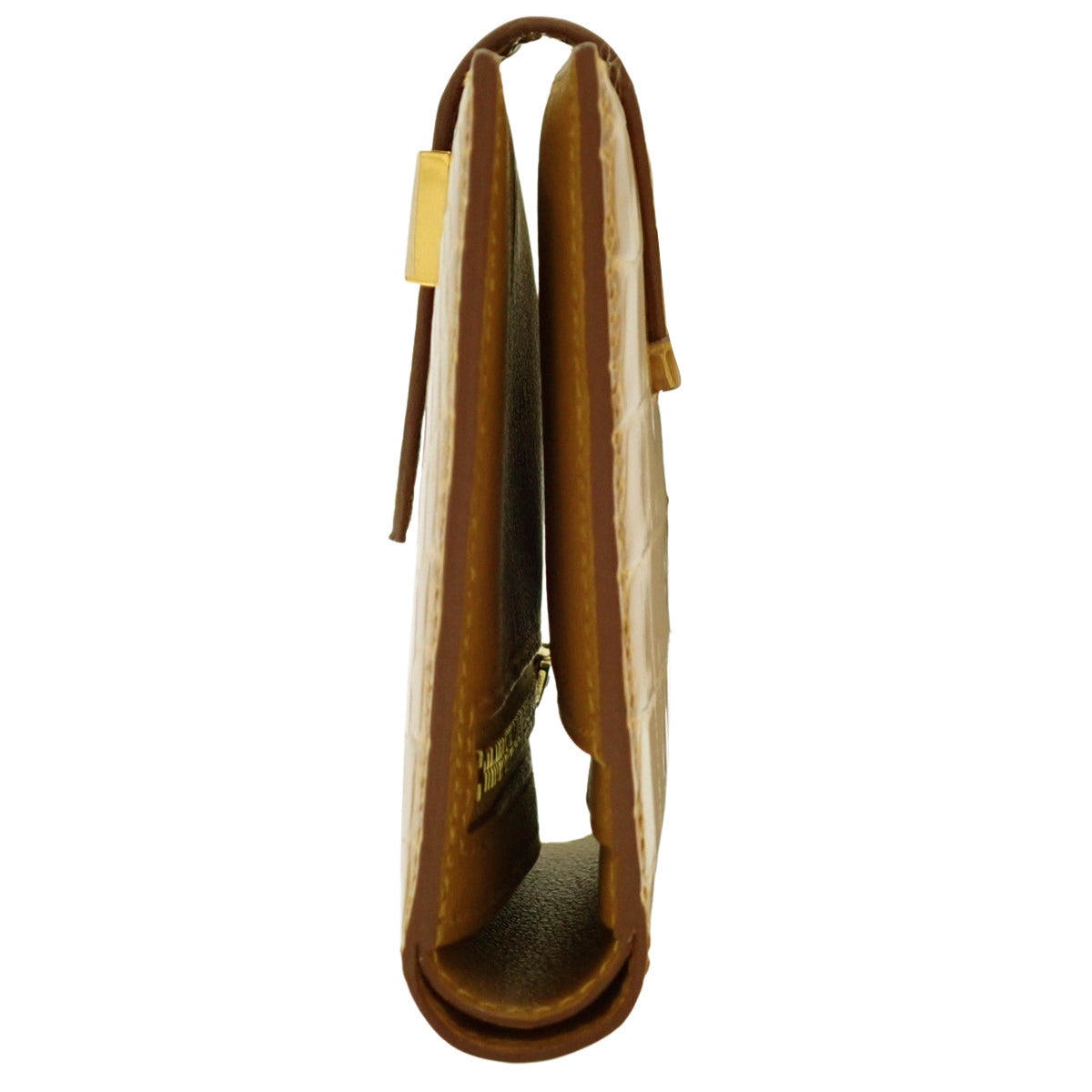 Bearn Compact 鳄鱼皮/短吻鳄工艺金五金件 B 印章