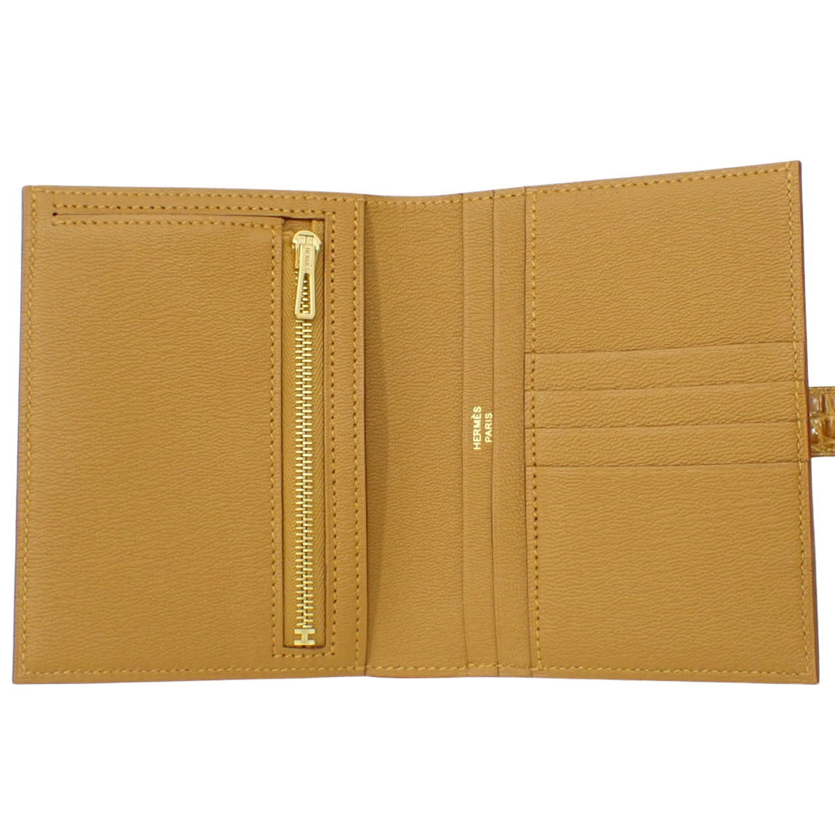 Bearn Compact 鳄鱼皮/短吻鳄工艺金五金件 B 印章