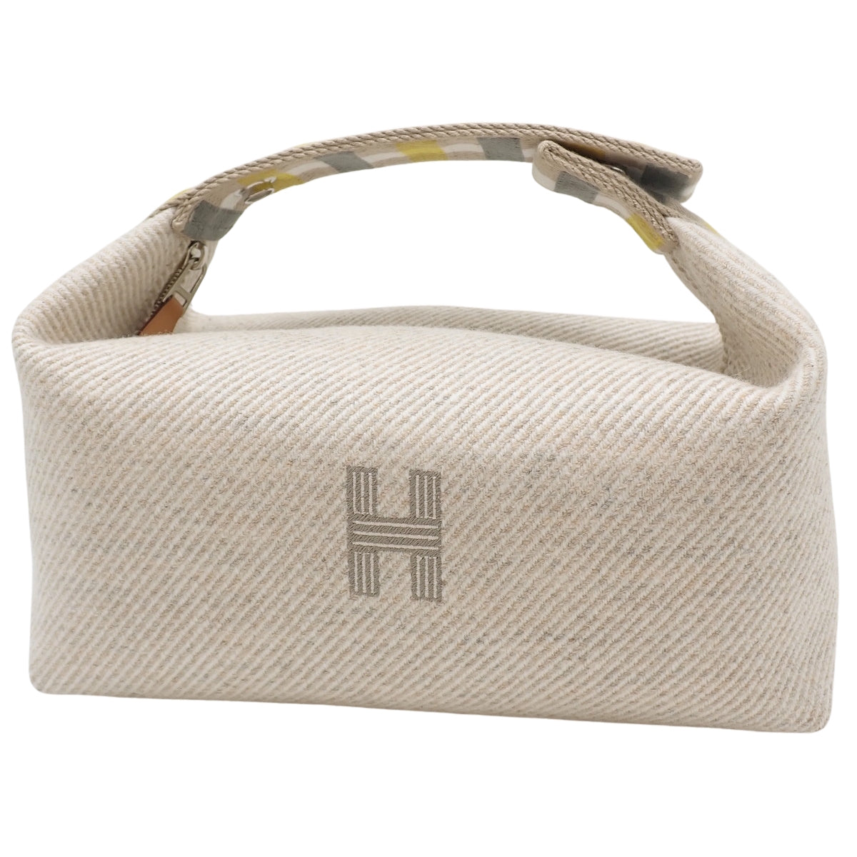 Brid'a Black PM, wool, cotton, palladium hardware, beige, yellow, gray, silver hardware.