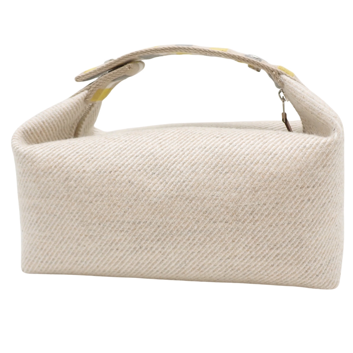 Brid'a Black PM, wool, cotton, palladium hardware, beige, yellow, gray, silver hardware.