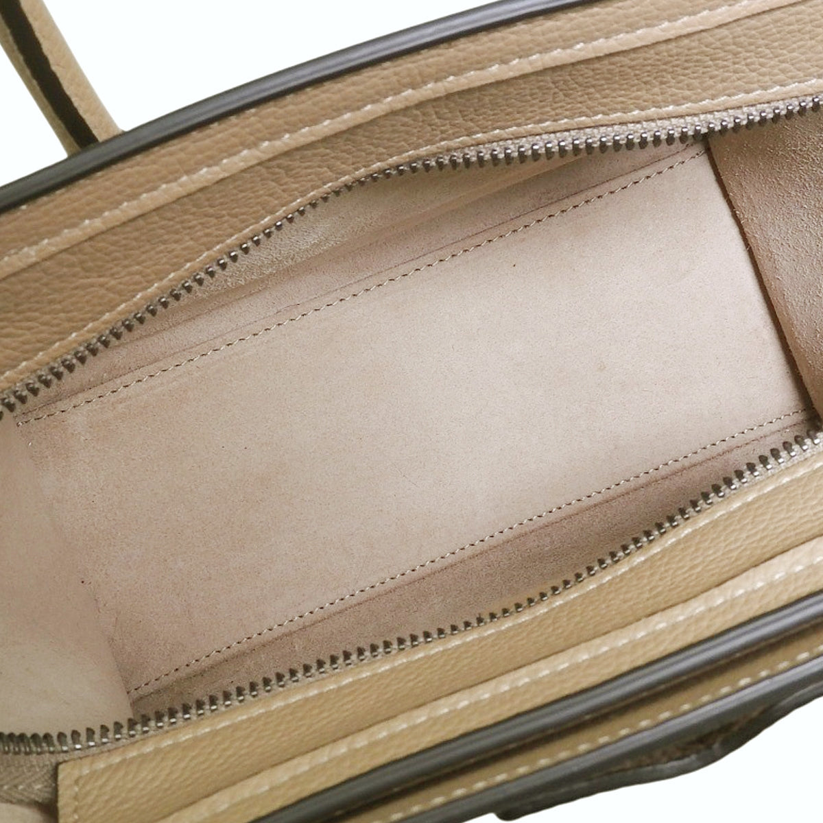 Luggage Nano Shopper in Drummed Calfskin, Dune, 189243DRU.03UN