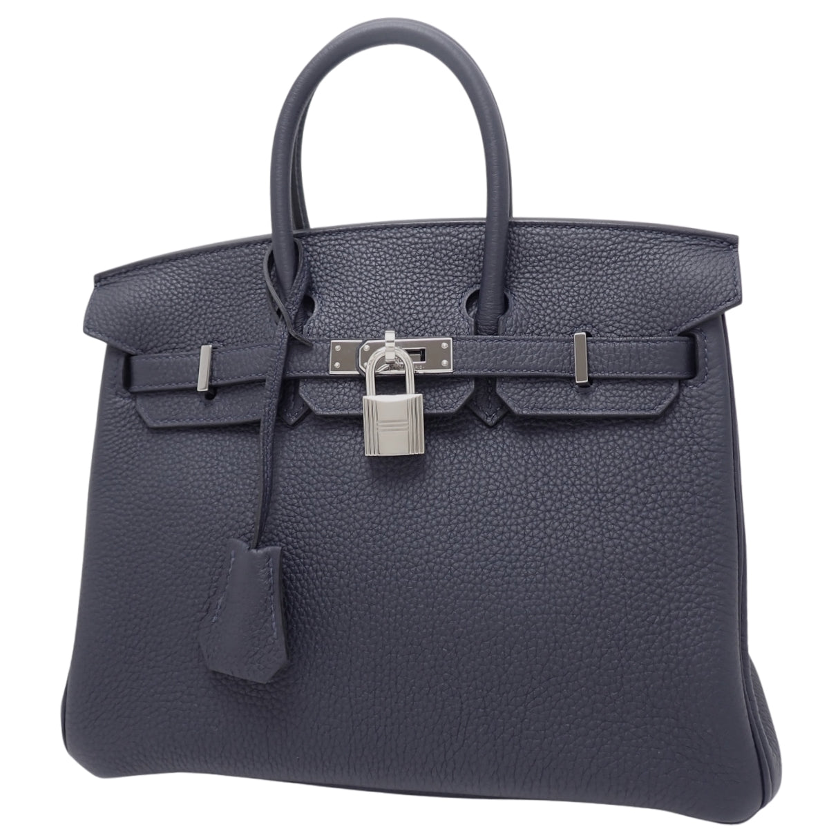 Birkin 25 Togo, Palladium hardware, Bleu Nuit, Silver hardware, A stamp.