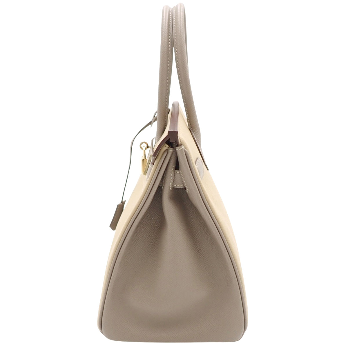 Birkin 30,Epsom Trench 皮革,沥青色,香槟金五金,D 字印记