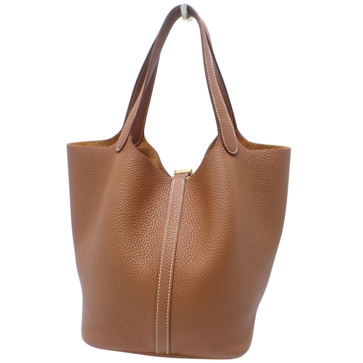 Picotin Lock MM, Toray Clemence leather, gold hardware, B stamp.