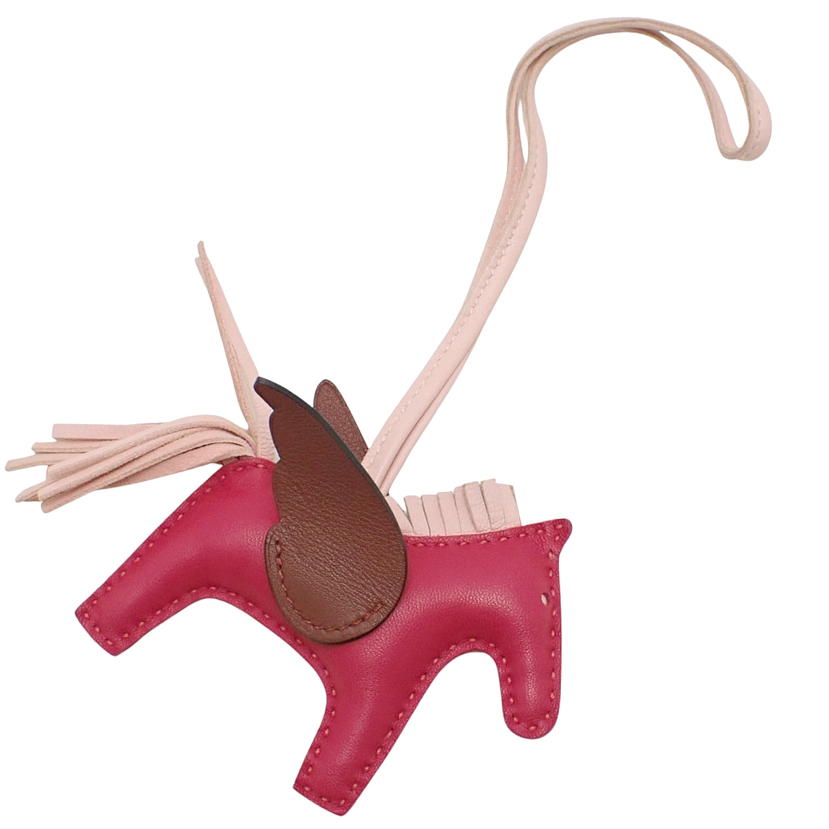 Rodeo Charm Pegasus PM, Agneau Miro Swift, Framboise/Rose Sakura/Rouge Ash, B stamp.