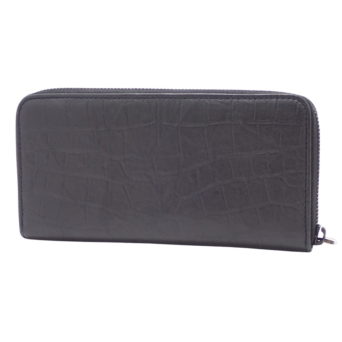 ラウンドファスナー 長財布 レザー ブラック 617415