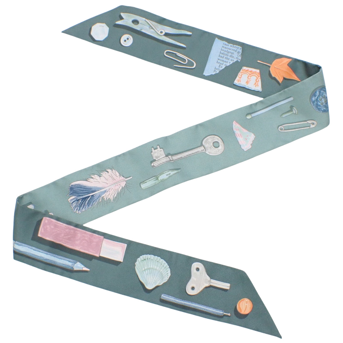 IN THE POCKET Twilly Silk Veil de Gris/Blue Ciel/Apricot H062340S 05