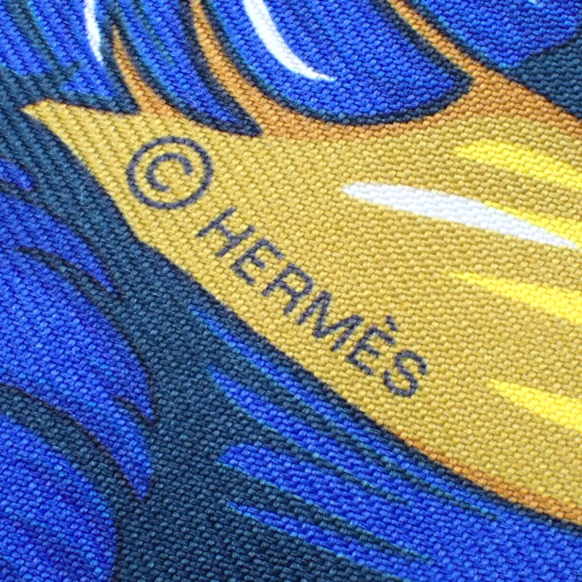 蓝色夜色/黄色的太平洋之舞斜纹丝绸