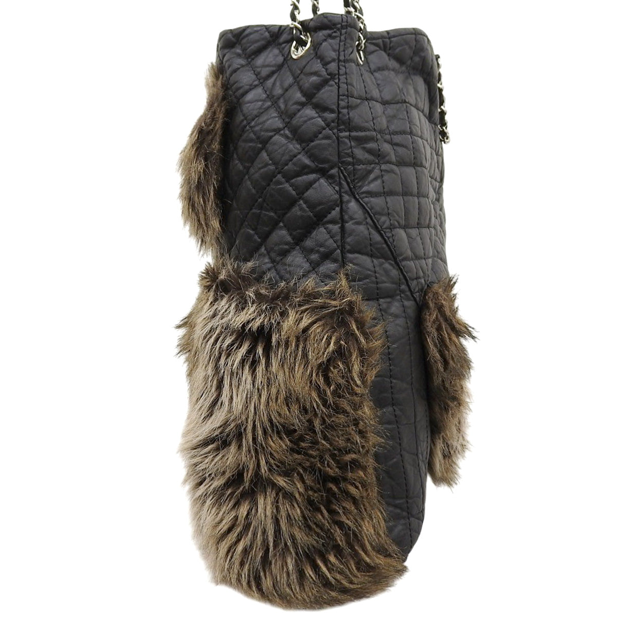 Matelasse/2.55 Chain One-Shoulder Bag Black