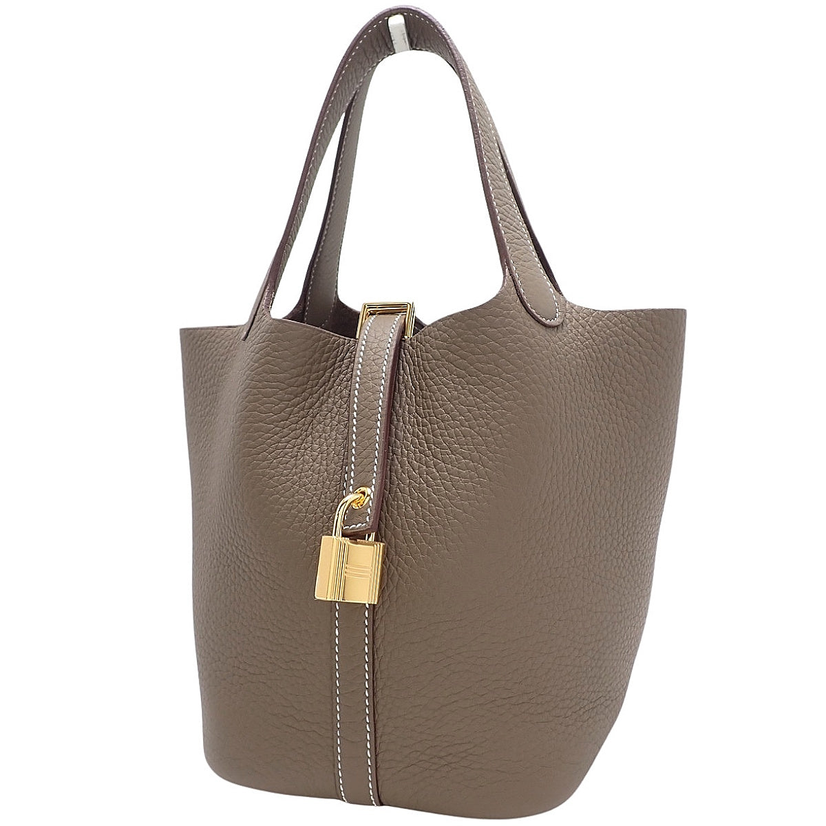 ピコタンロックPM トリヨンクレマンス エトープ/エトゥープ ゴールド金具 W刻印