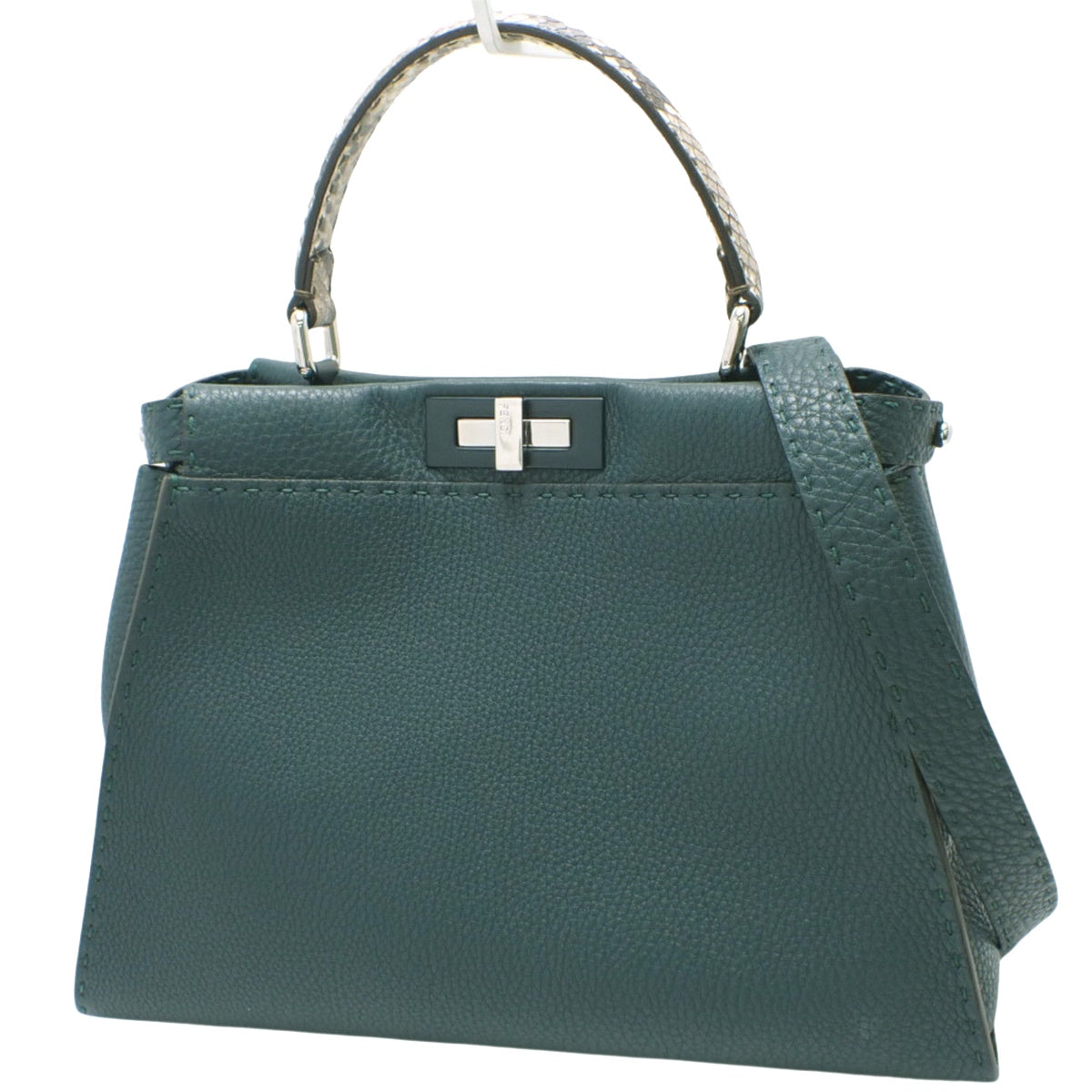 Peekaboo 常规款小牛皮蟒纹深绿灰褐色 8BN290