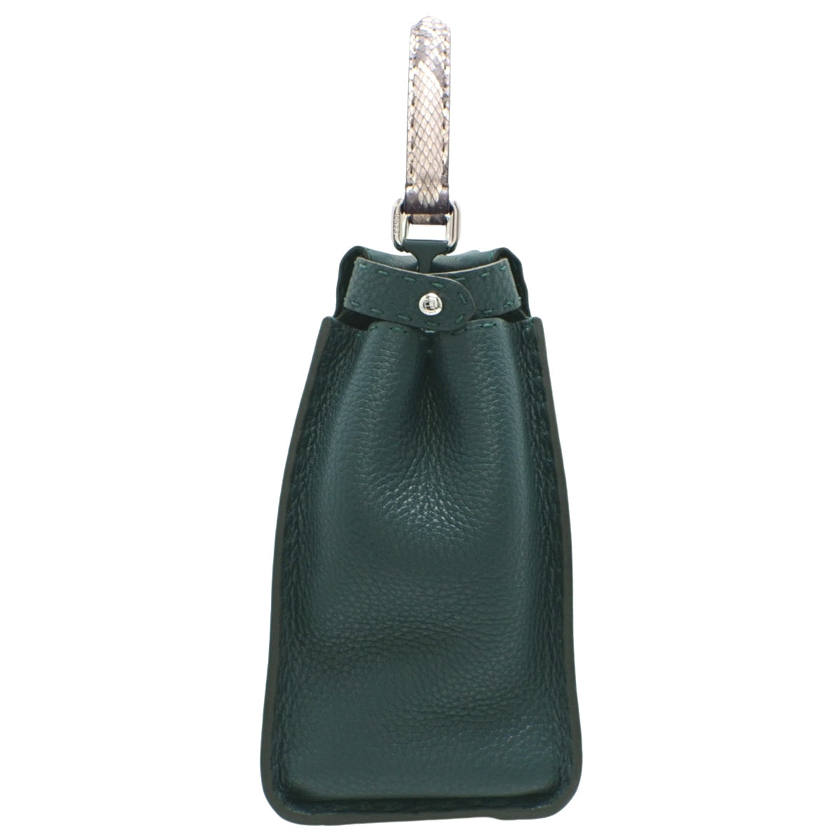 ピーカブー レギュラー カーフ パイソン ダークグリーン グレージュ 8BN290