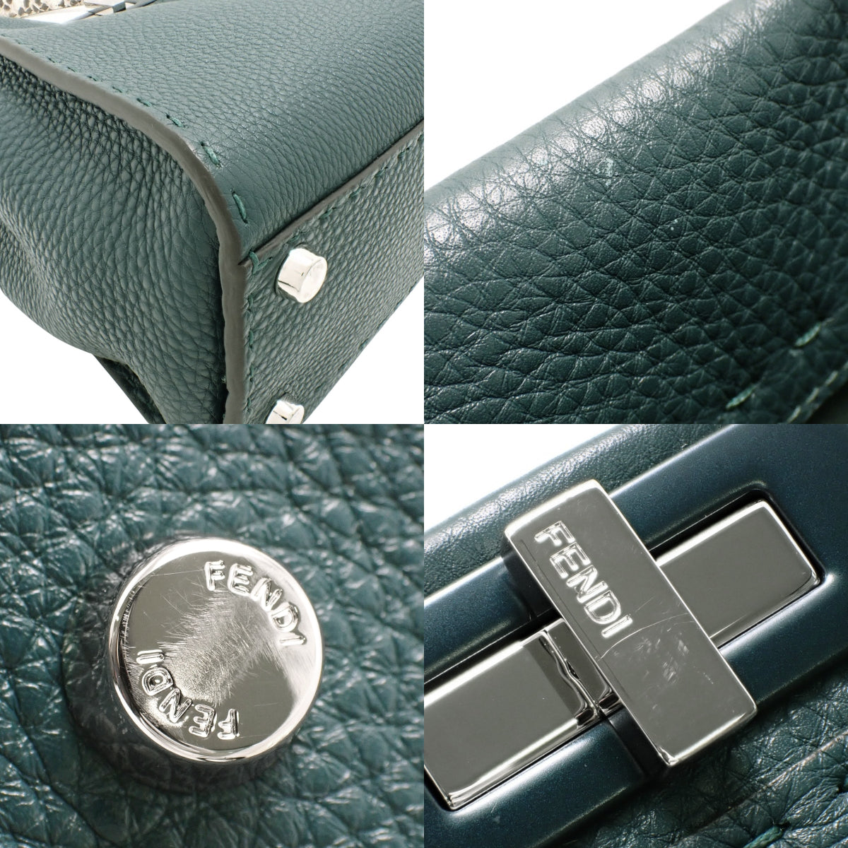 Peekaboo 常规款小牛皮蟒纹深绿灰褐色 8BN290