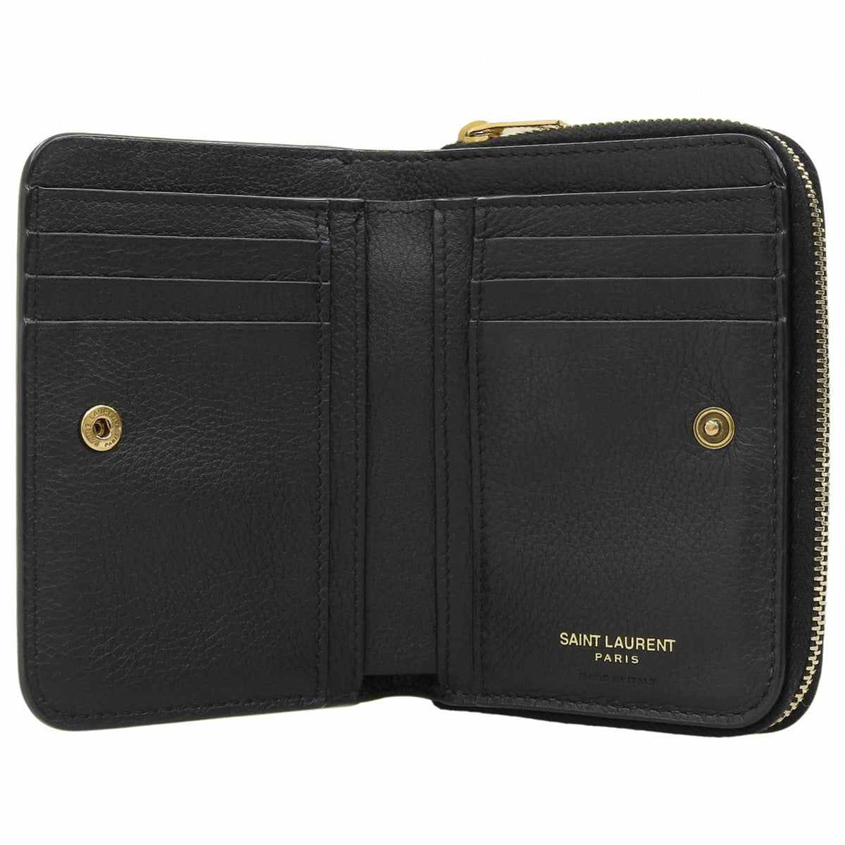 黑色皮革迷你字母对折钱包 (GUE635263)