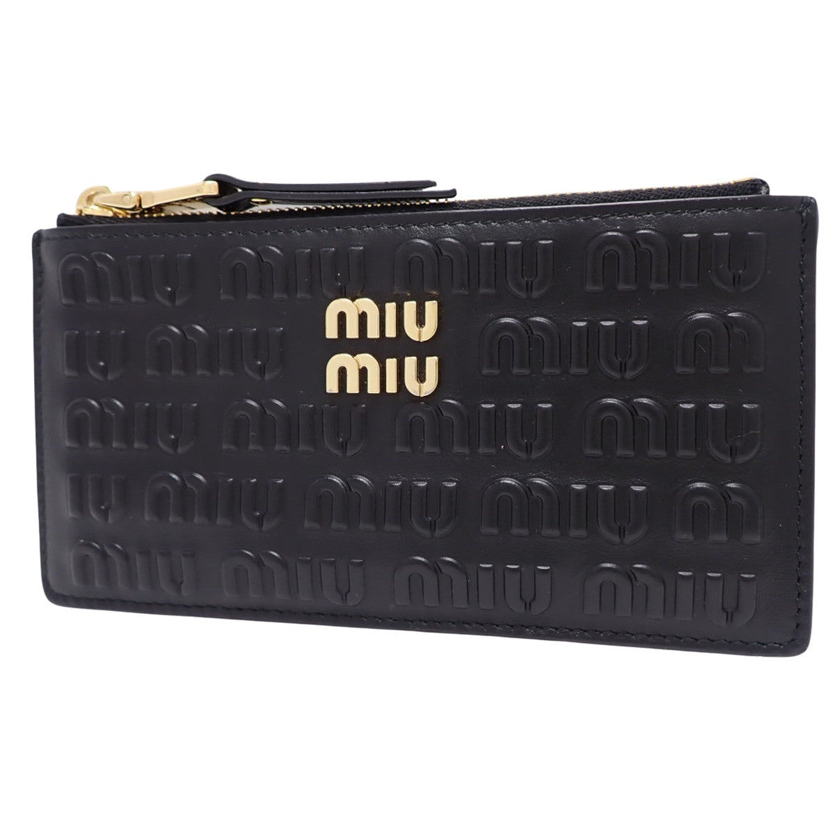 Embossed Logo Fragment Case Soft Calfskin NERO 5MB006