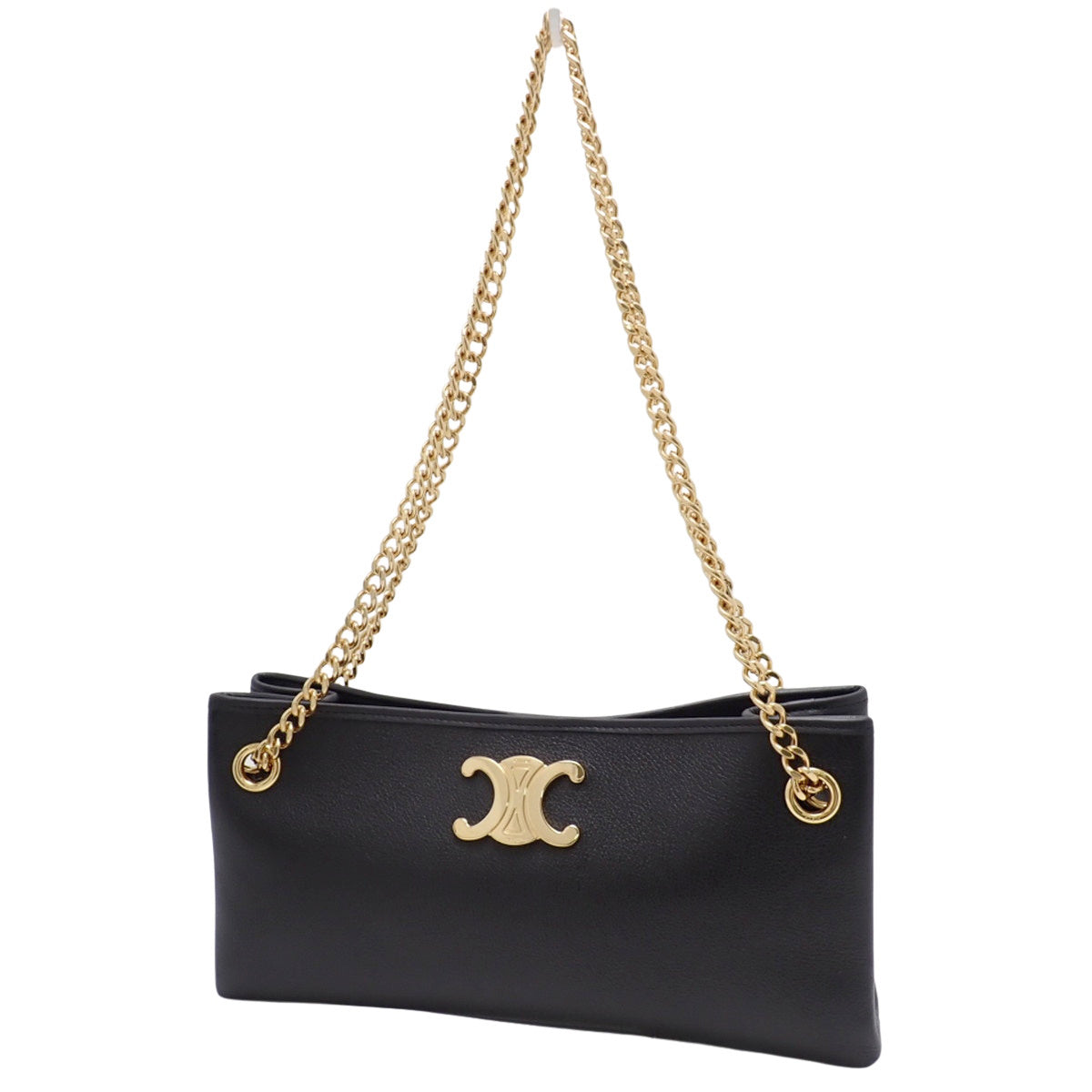 黑色小牛皮报纸包,中号,114253FDU.38NO