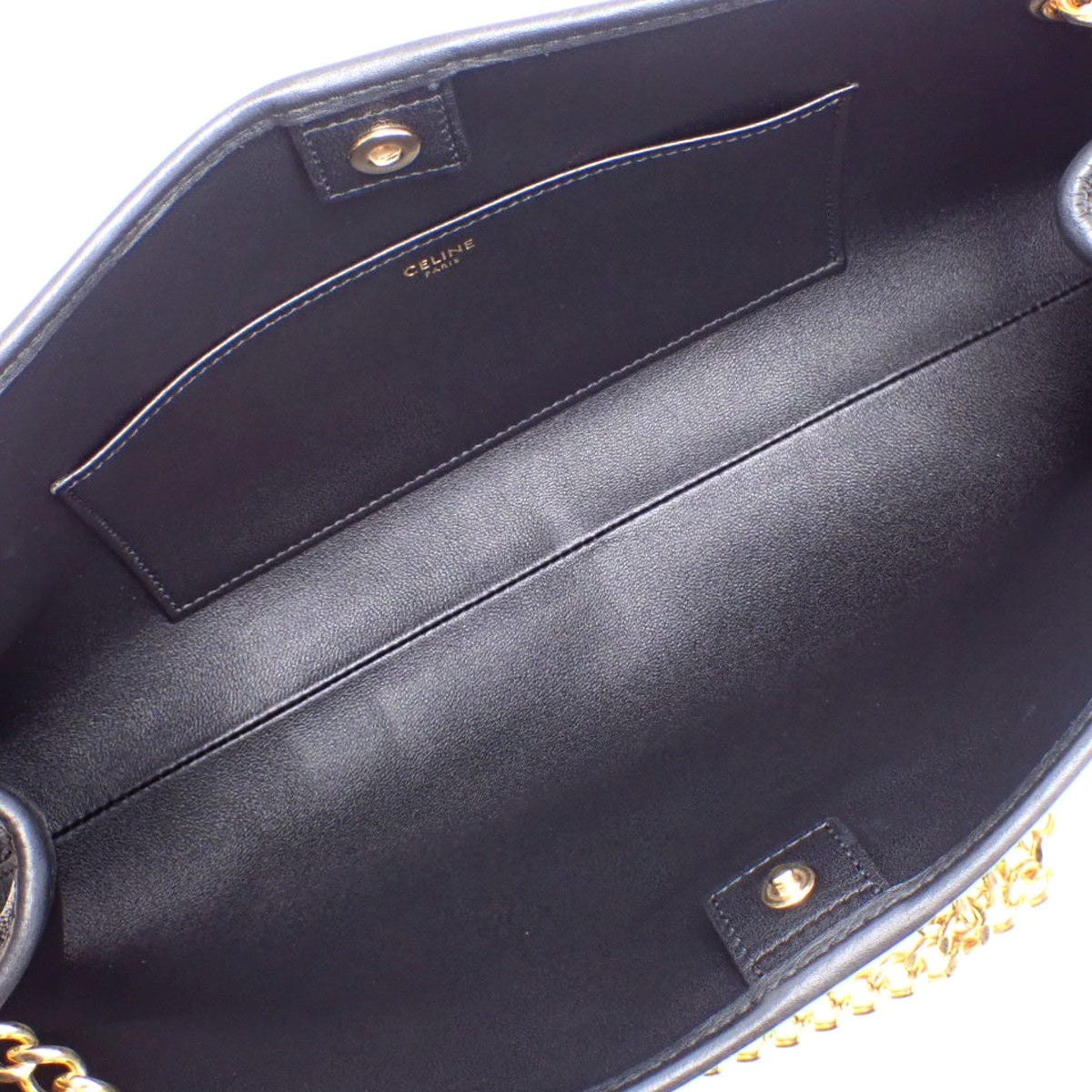 黑色小牛皮报纸包,中号,114253FDU.38NO