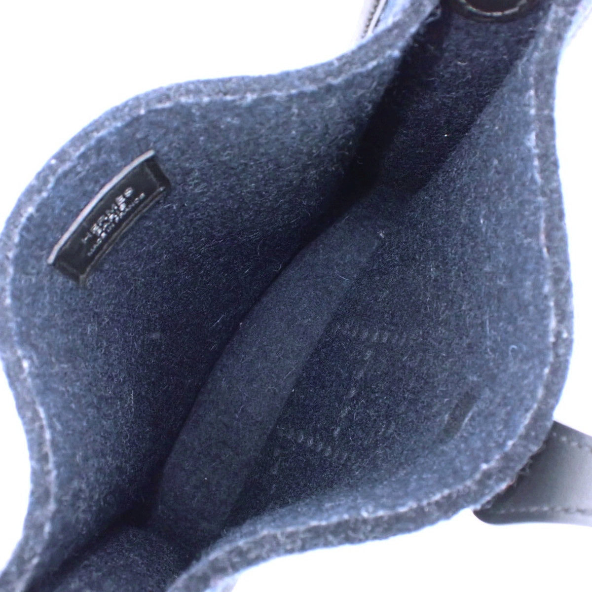 Evelyn Amazon TPM, felt, Swift leather, Bleu Nuit, silver hardware, D-stamp.
