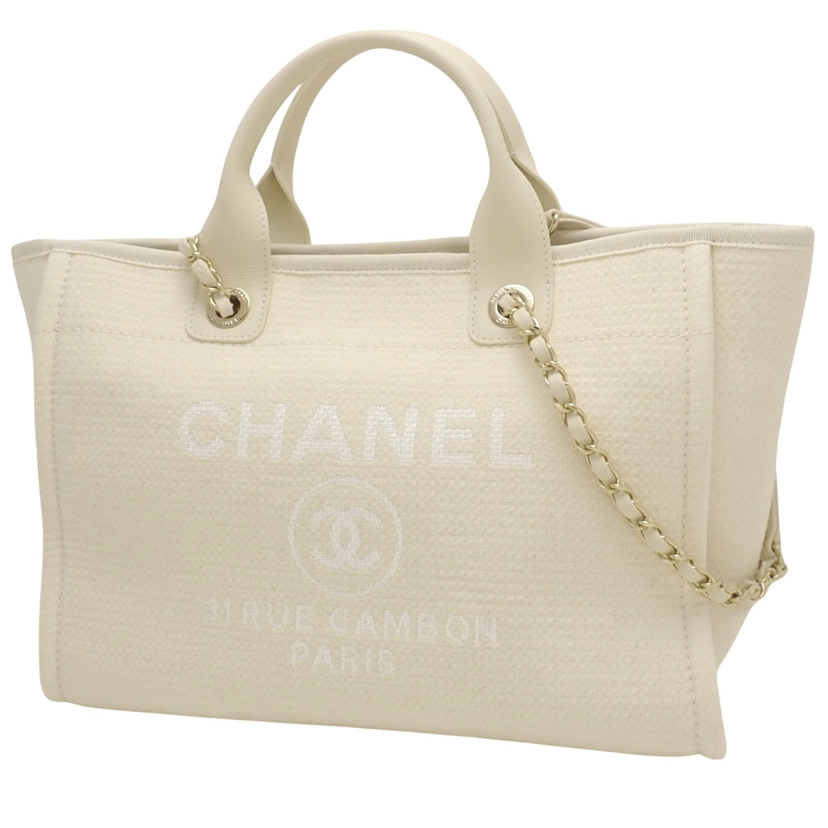 ドーヴィル トートバッグMM キャンバス アイボリー