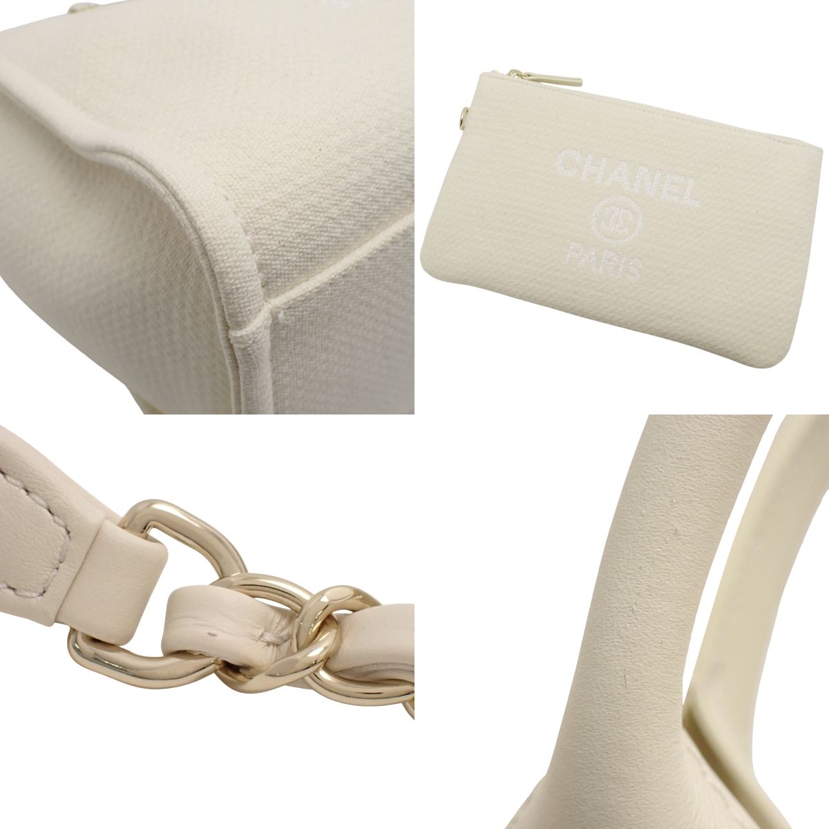 ドーヴィル トートバッグMM キャンバス アイボリー