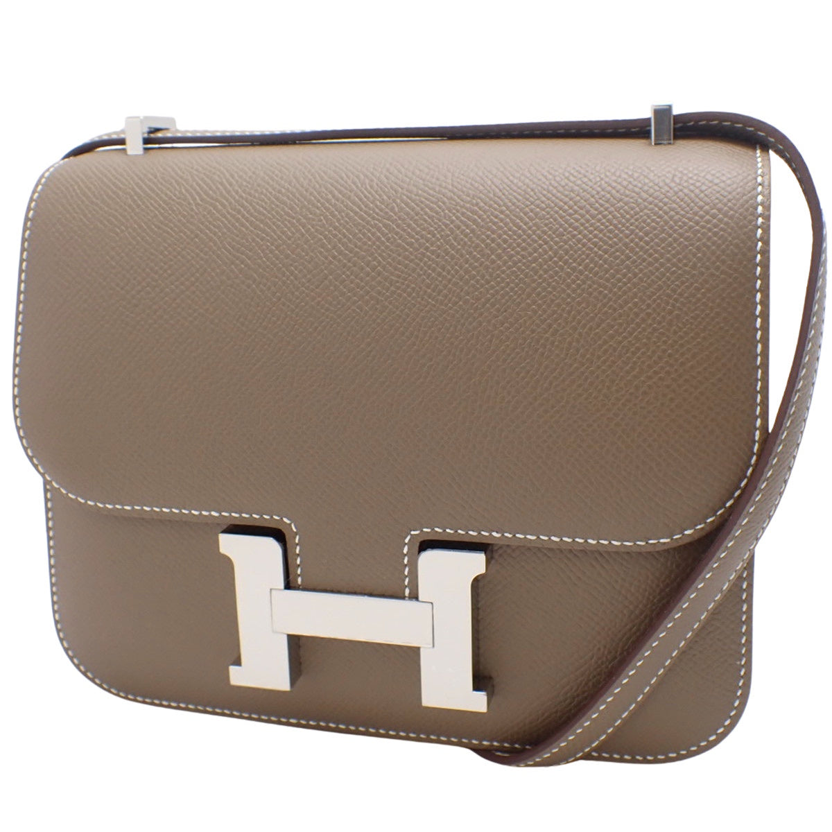 【新品】Constance 3 Mini Miroir K Stamp,Epsom Etoupe,银五金