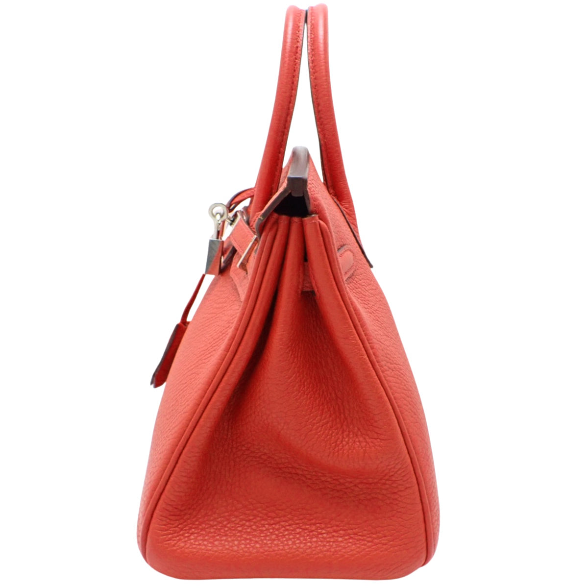 Birkin 25 Togo Rouge Kazak Silver Hardware P Stamp