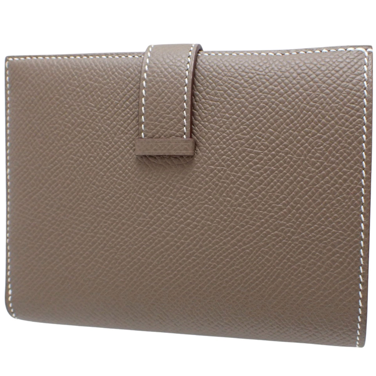 【全新未使用】Bearn Compact,Epsom 皮革,灰褐色/灰褐色,金色五金,双印章