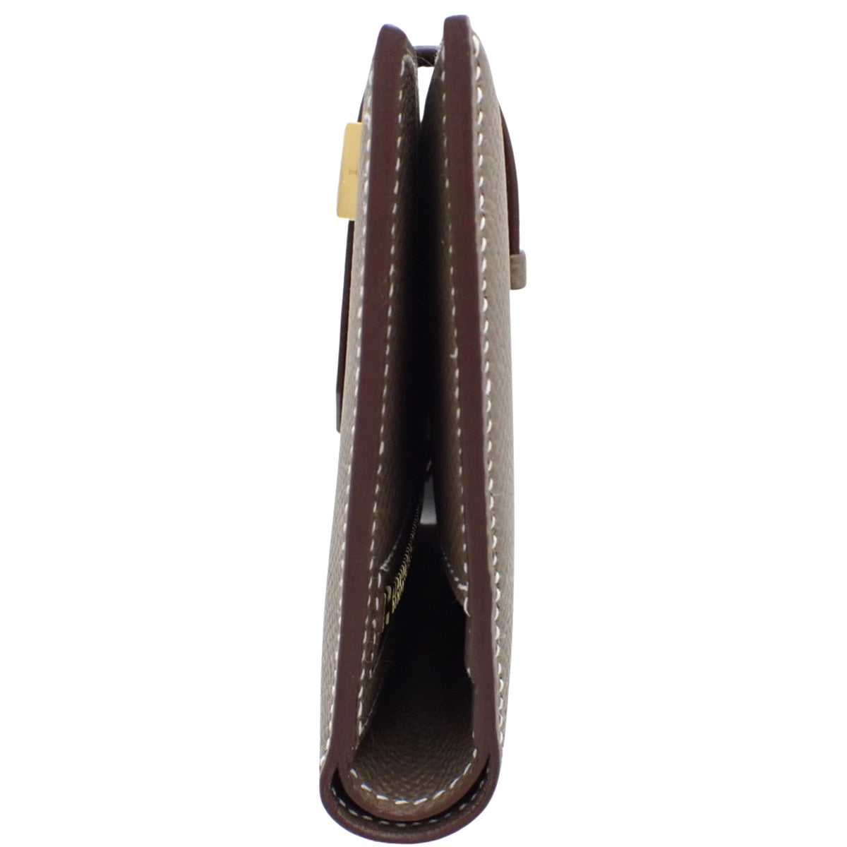 【全新未使用】Bearn Compact,Epsom 皮革,灰褐色/灰褐色,金色五金,双印章