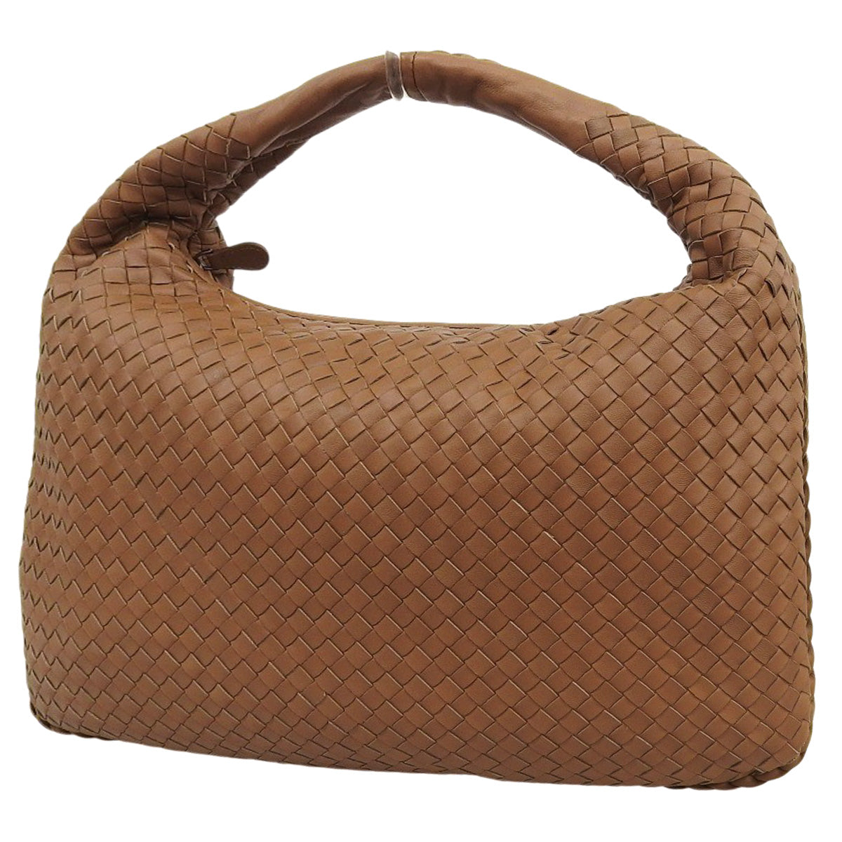 棕色 Intrecciato 皮革 Hobo 单肩包
