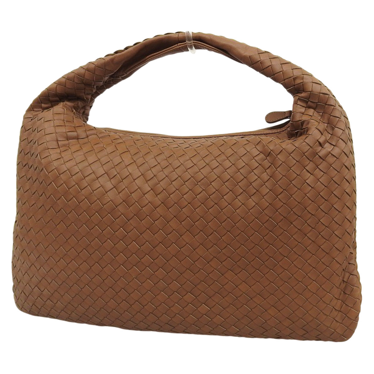 棕色 Intrecciato 皮革 Hobo 单肩包