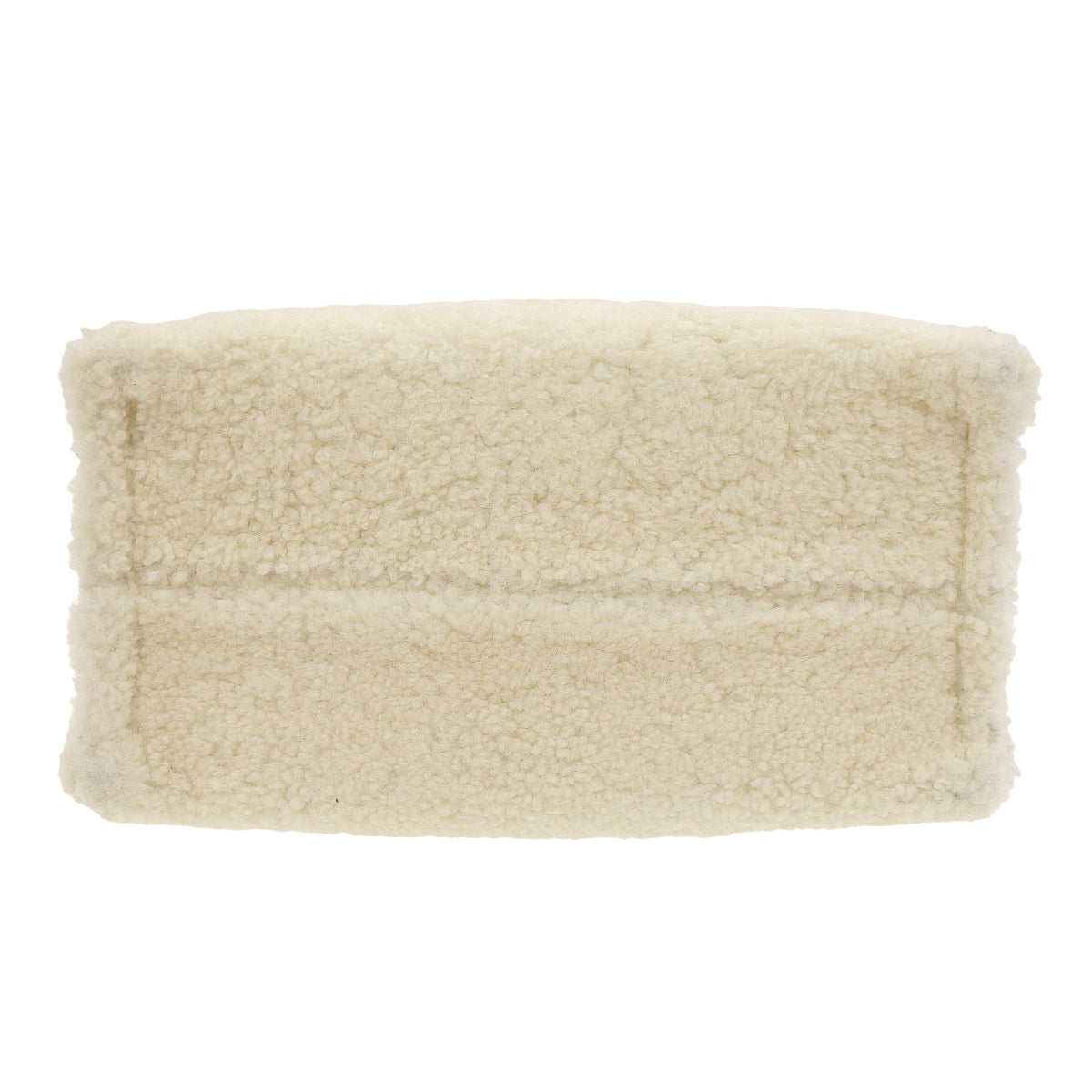 Small Cabas Thais Leather Shearling Ivory Brown 199163FK5.02NT