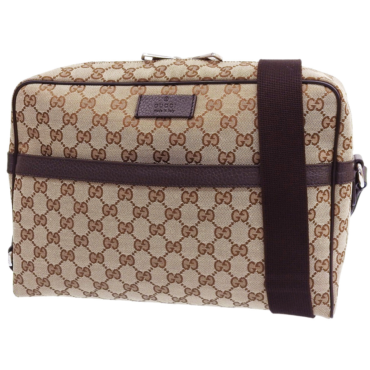 GG Canvas Shoulder Bag GG Canvas Beige Brown 449173