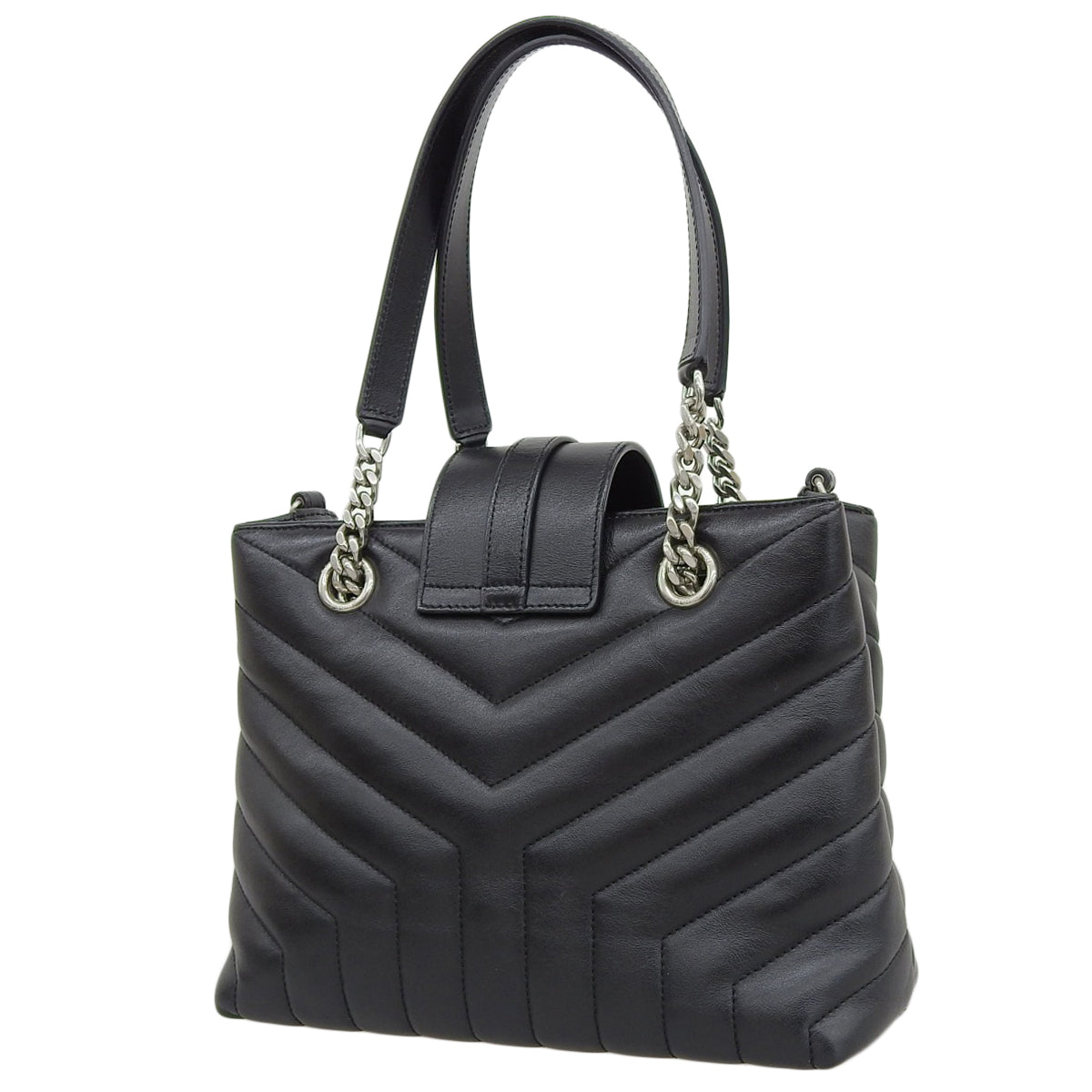 Lulu 手提包,黑色皮革,货号 502717