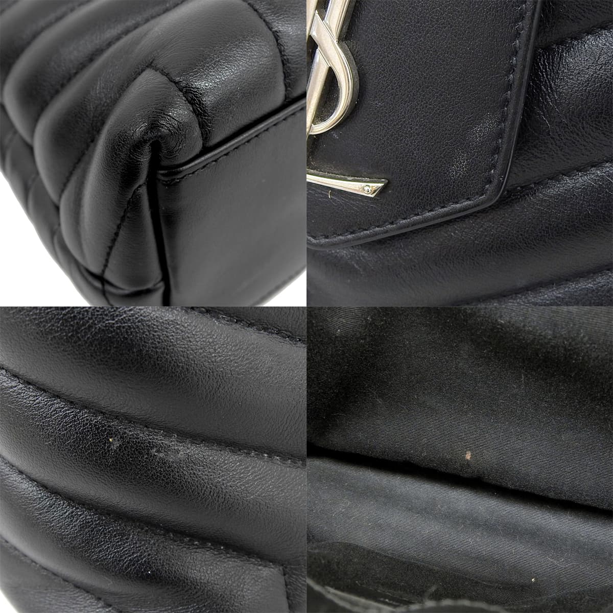 ルル ハンドバッグ レザー ブラック 502717