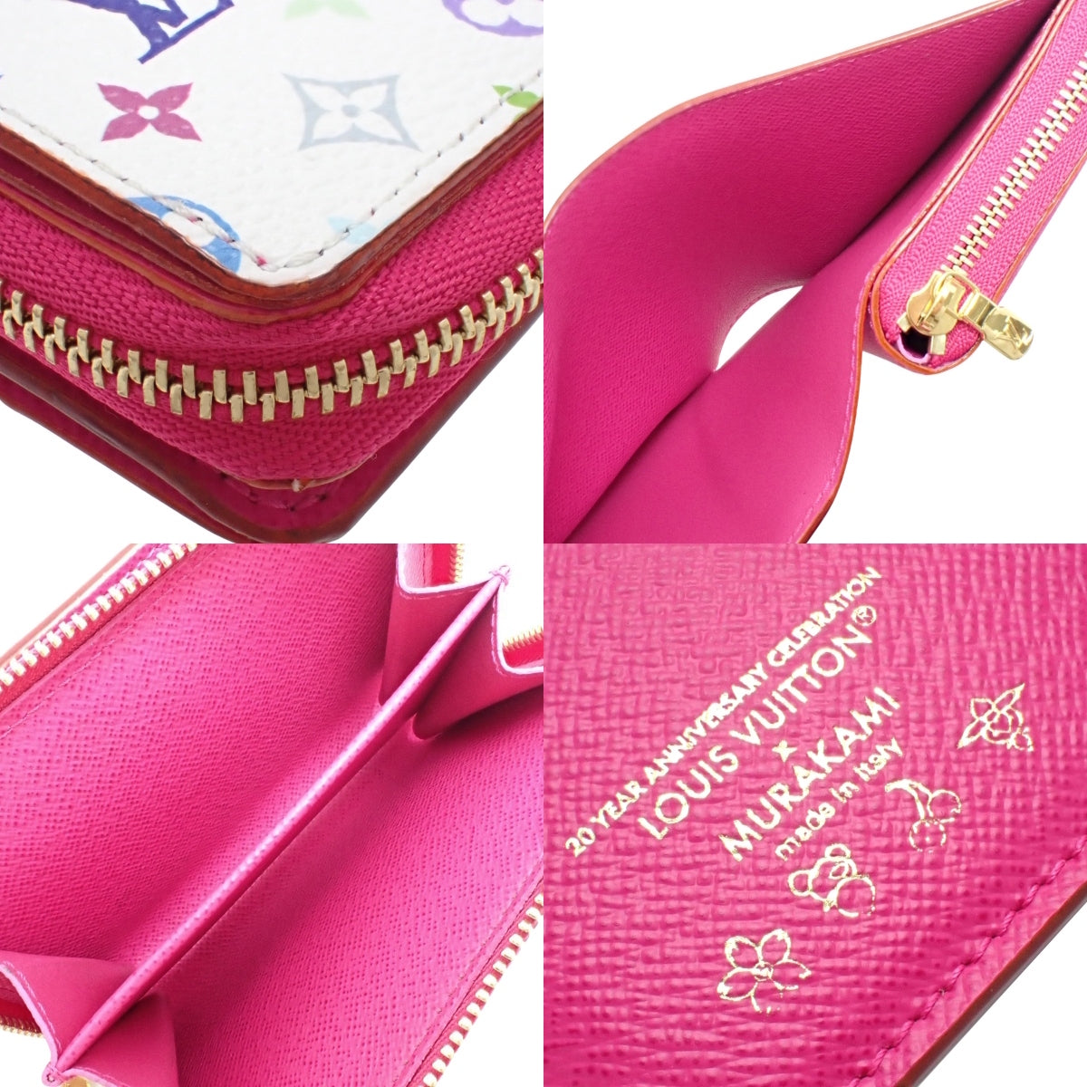 Monogram Multicolore LV×TM Portefeuille Lou M14093, collaboration with Takashi Murakami