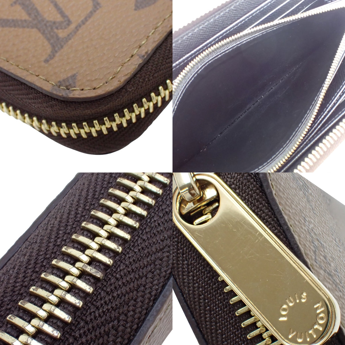 Monogram Reverse Zippy Wallet Brown M82444