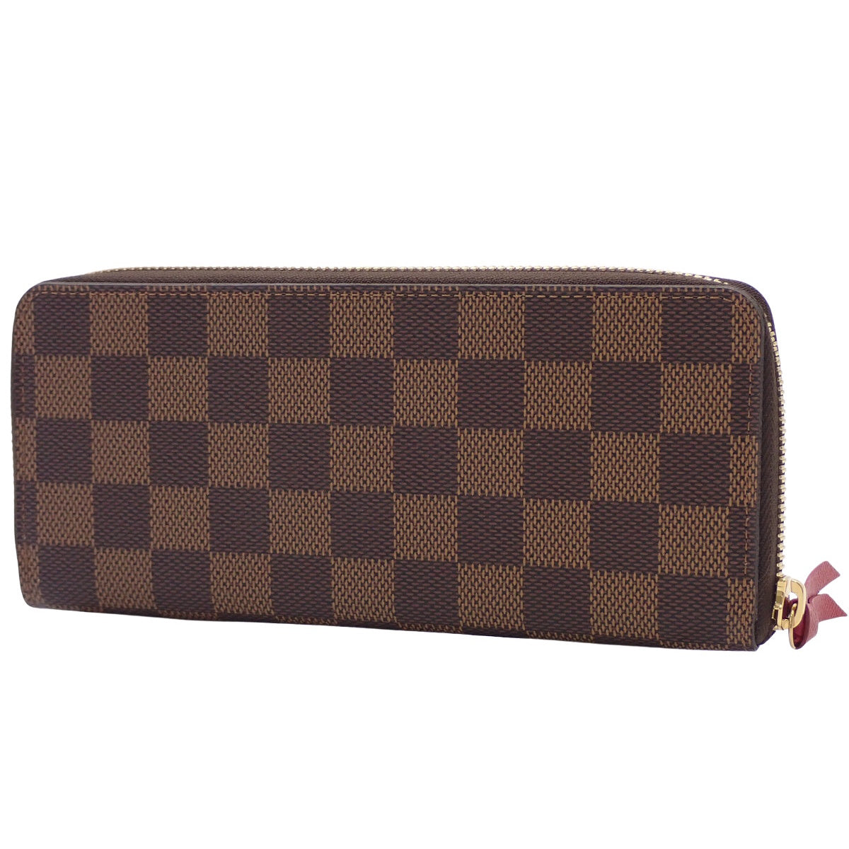 Damier Ebene Clemence Wallet in Brown and Red N60534