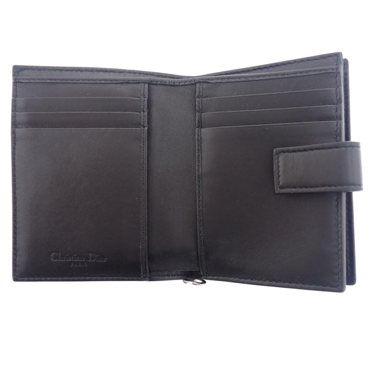 黑色羊皮 Cannage 双折钱包