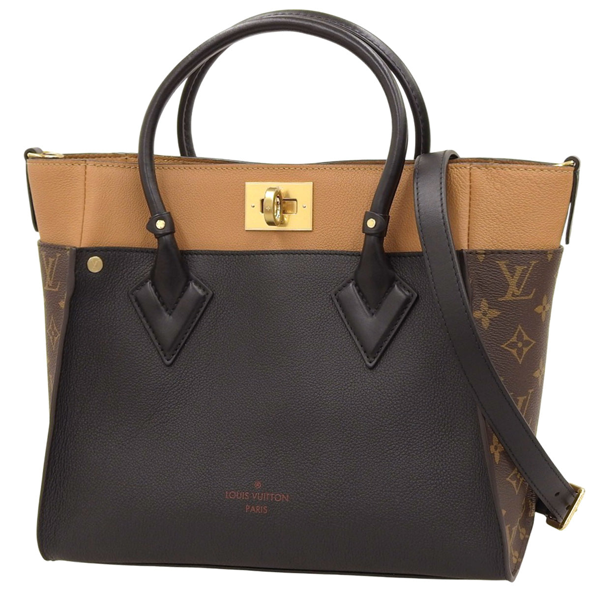 On My Side MM Grained Calf Leather Monogram Noir M53823