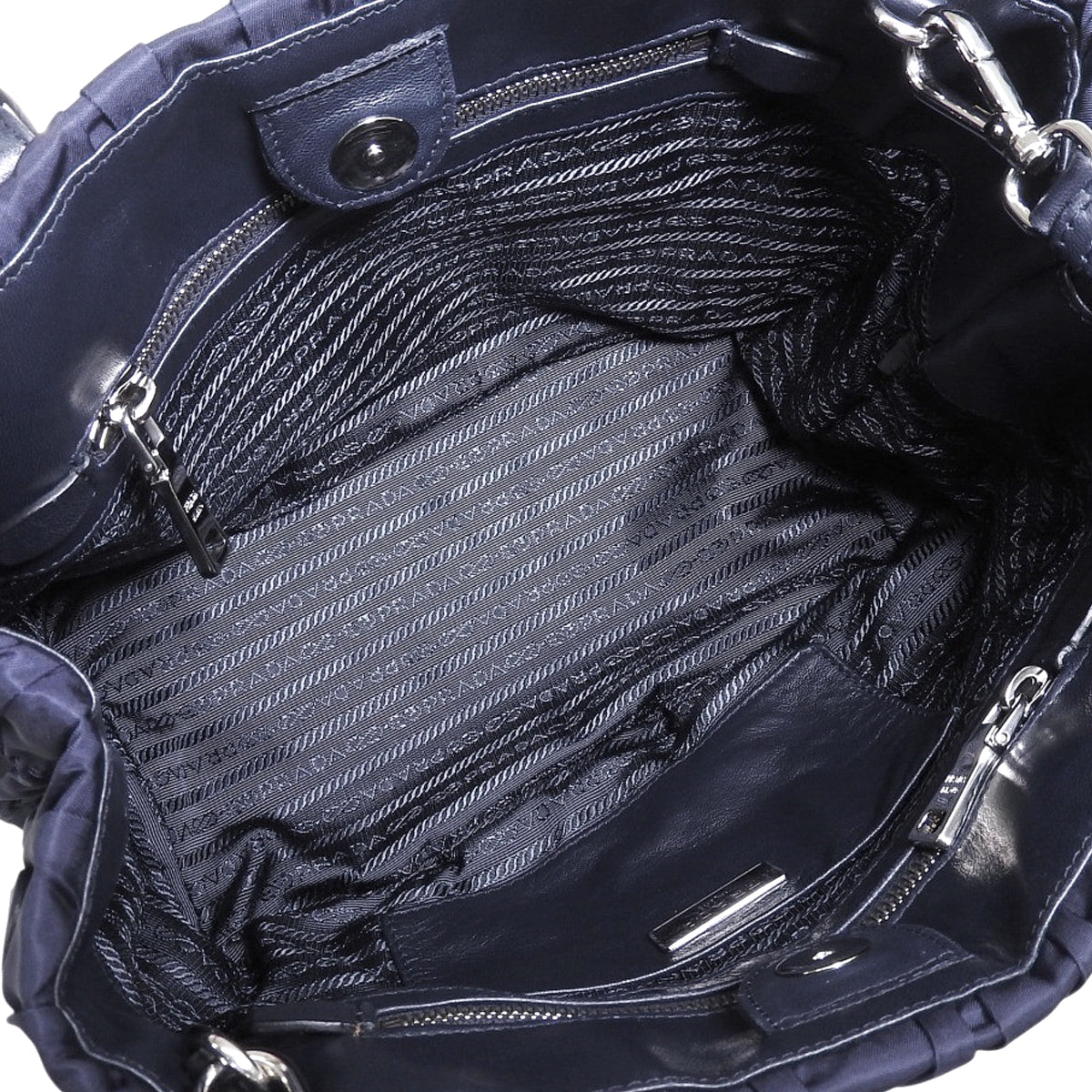 尼龙海军蓝双用手提包 1BA173