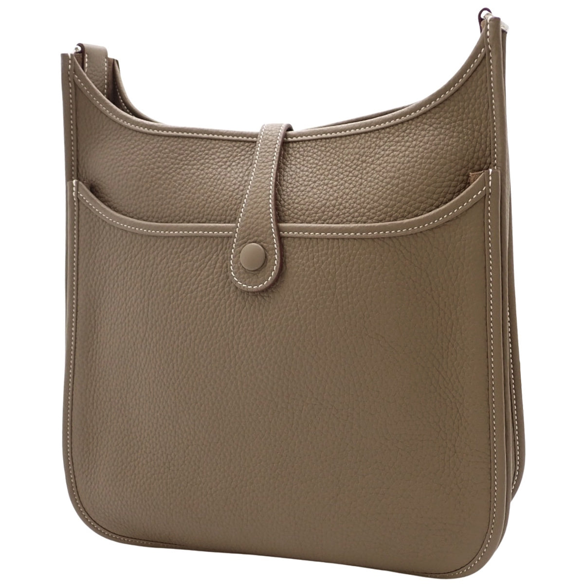 Evelyn 3PM K Stamp Amazon Taurillon Clemence Etoupe/Etoupe Silver Hardware