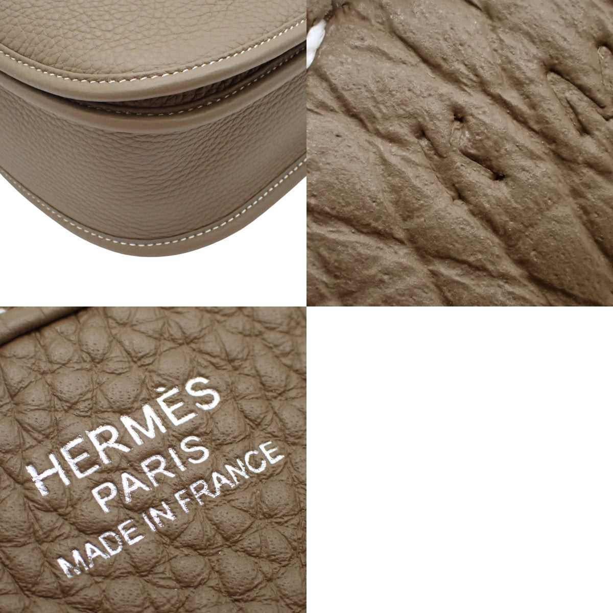 Evelyn 3PM K Stamp Amazon Taurillon Clemence Etoupe/Etoupe 银五金