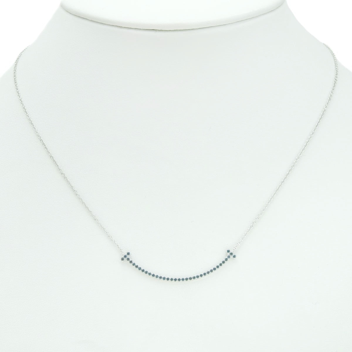 Smile Pendant Mini Blue Topaz White Gold K18WG